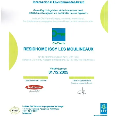 Apartahotel Residhome Paris Les Moulineaux